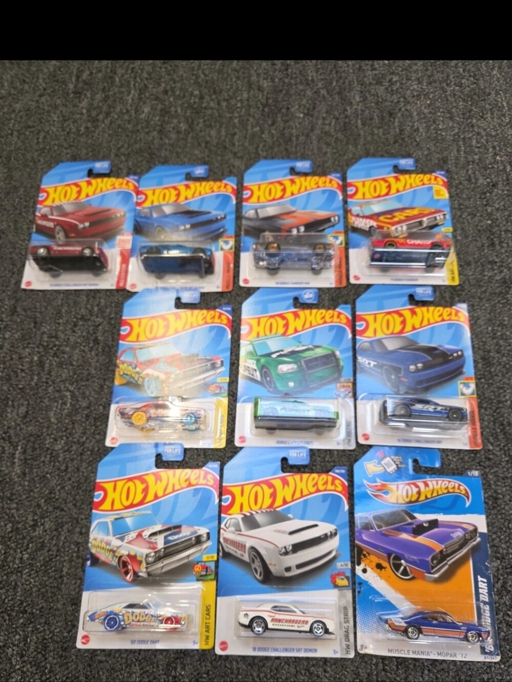 10 Muscle Cars Hot Wheels